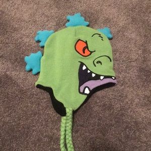 Nickelodeon Accessories - Nickelodeon Rugrats Reptar Winter Hat Adult Nickelodeon Accessories - Nickelodeon Rugrats Reptar Winter Hat Adult